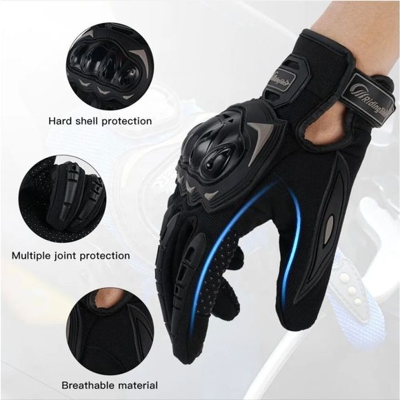 Motorcycle Gloves for Men Women Full Finger Touchscreen Motorbike Riding Gloves - Picture 6 of 11